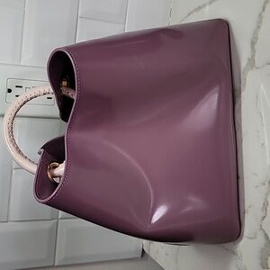 Elleme Raisin Semi Patent Leather Bag